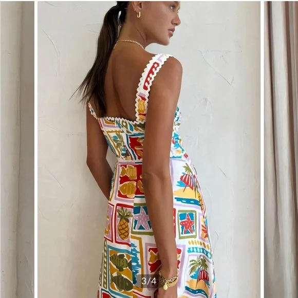 Commense Graffiti Print Sleeveless Long Dress - Picture 3 of 4